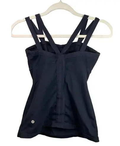 Lululemon Women's Double Strap Criss Cross Tank Top Black Sz 6