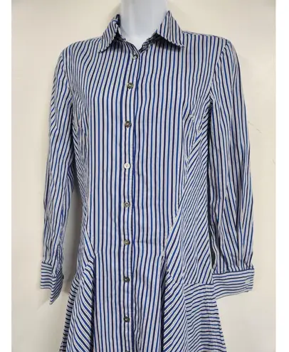Derek Lam Collective Blue Striped Shirt Dress Size 38