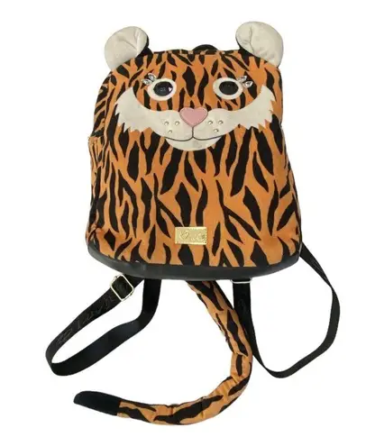 Betsey Johnson  LUV BETSEY Spike Kitsch Mid Sized Tiger Animal Print Backpack