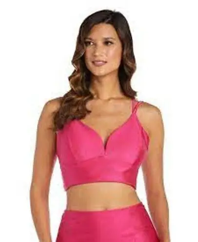 Morgan & Co Lace Up Back Dress Top Size 5 Pink