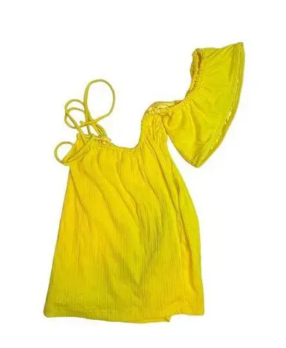 Frankies Bikini Yellow One Shoulder Top Small