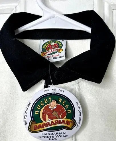 Barbarian Sports Long Sleeve White Rugby Shirt Women's Small Holy Grail Brewery