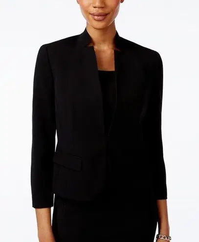 Nine West Black Blazer Jacket with Notched Collar - Size 8