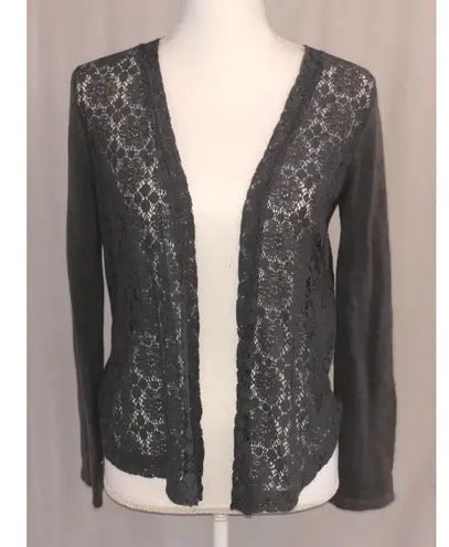 Route 66 ~ Long Sleeve Cardigan ~ Size XL 14-16 ~ Gray ~ Lace