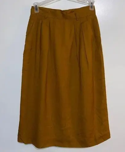 Jones New York Vintage  wool pencil skirt in mustard - size 6P