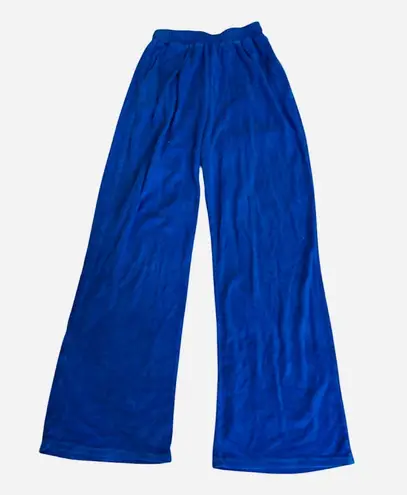 Edikted Royal Blue Sweatpants Terry Cloth S Wide Leg