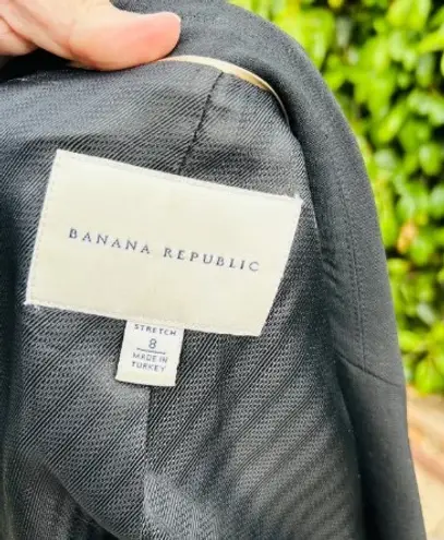 Banana Republic 8 stretch black wool lined Womens blazer