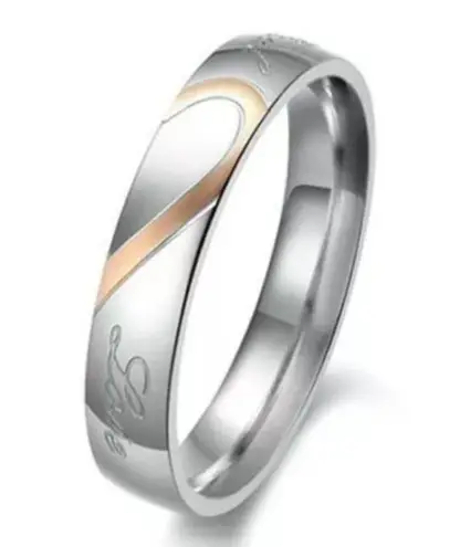 2pcs Heart Shaped Couple Rings