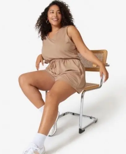 NYDJ NWT Tan lounge Tank and Shorts In French Terry