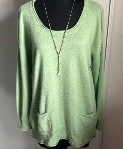 Sundance Pure Luxe 100% Cashmere Ultra Soft Long Sleeve Scoop Neck Sweater