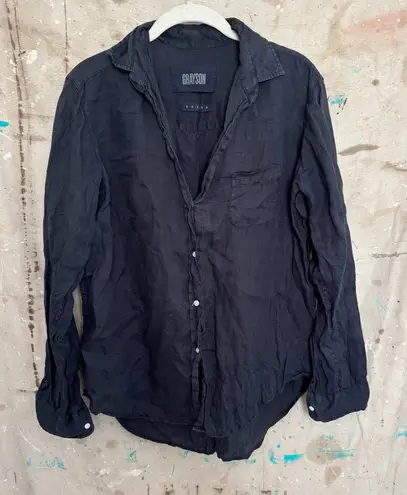 Frank & Eileen Grayson the Hero 100% Linen Button Down Shirt in Blue - Image 1