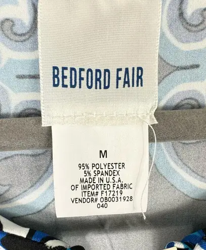 Bedford Fair Colorful 3/4 Sleeve Stretchy Mid Dress Made In USA Size M Size M