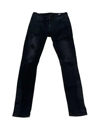 Mavi Jeans Mavi Adrianna distressed super skinny jeans black size 27