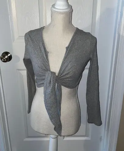 SheIn Grey Wrap Cardigan Top