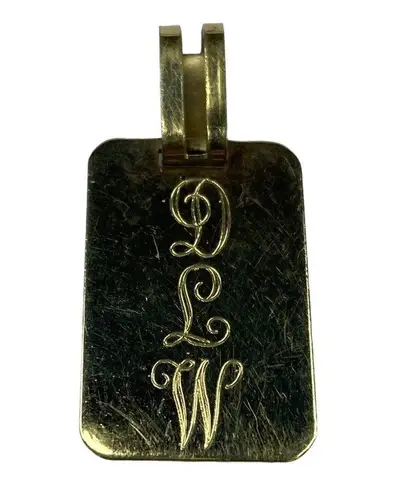 GF Personalized Alphabet Letter Initial D L W Pendant Winard 1/20 12 K 