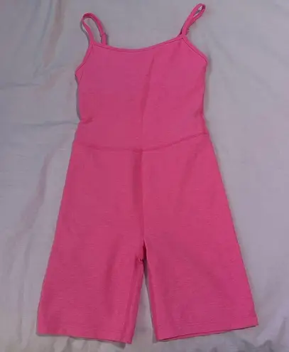 Beyond Yoga  Spacedye Keep Pace Biker Jumpsuit in Neon Pink