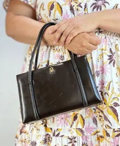 Bienen Davis Vintage Structured Frame Bag Brown Boxy