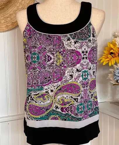 AB Studio Abstract Print Multicolored Top