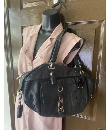 L.A.M.B. Gwen Stefani Black Leather Shoulder Bag