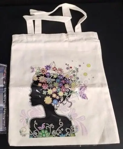 DIY Mother Nature Diamond Art Tote Bag SKU 2337 Tan