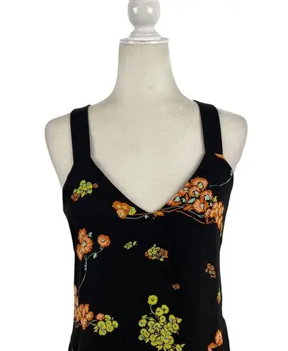 ALC Frank ALC Womens Size 4 Serena Floral Print 100% Silk Mini Dress Sleeveless V-Neck