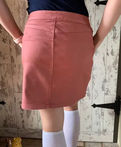 prAna pink stretchy Denim skirt