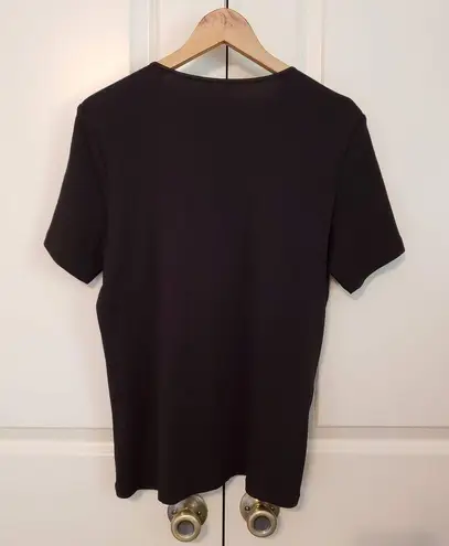 Christopher & Banks  Black Crewneck Short Sleeve Shirt