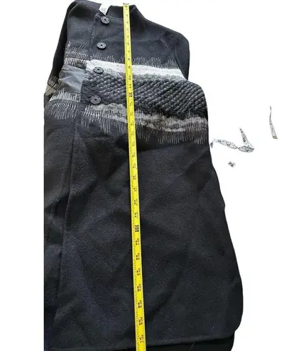 MARLA WYNNE WOOL BLEND EMBROIDERY TOPPER LONG SLEEVE COAT SIZE M Size M