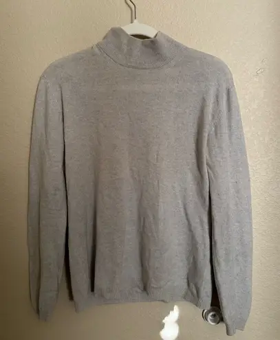 Brunello Cucinelli Cashmere Silk Blend Turtle Neck Sweater Sz Small Heathered