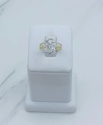 10k Gold Ring Initial S
