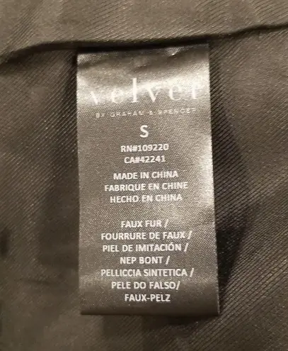 💕VELVET BY GRAHAM & SPENCER💕 Lux Faux Fur Vest ~ Black Small S NWT