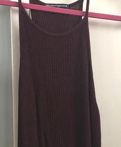 Brandy Melville Maroon Crop Knit Top