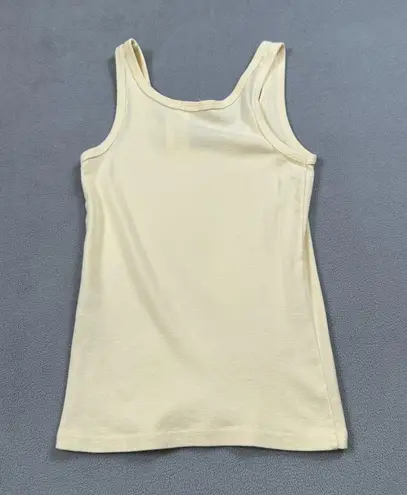 John Galt NWT Tank Top 1 Size Women Yellow Sleeveless Basic Casual Cotton Summer