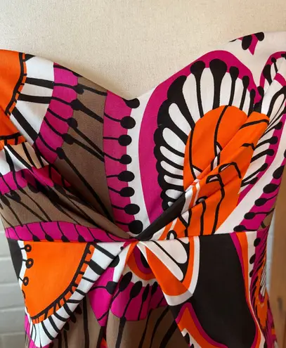 David Meister Printed Mini Slip Dress Size 8 EUC