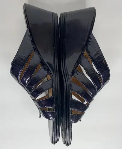 Soffit Women’s Deep Purple Open Toe Wedge Sandals Size 9M