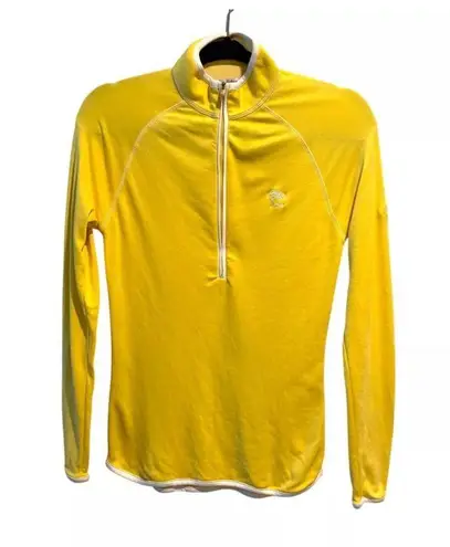 Peter Millar Half Zip Golf Tennis Yellow Jacket Sz S Preppy Embroidered Logo