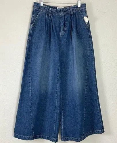 Free People  Equinox Denim Trousers Lake Life Blue 29 Wide Leg Jeans Slouchy