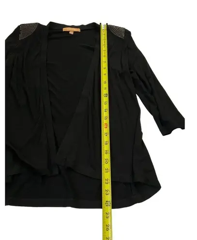 Ellen Tracy Women Size XS Black Sequin Cardigan Shoulder Padded 3-344