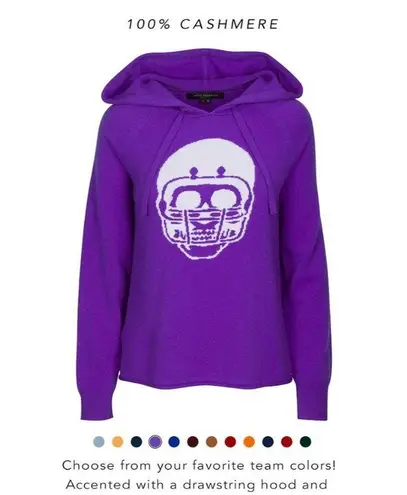 Skull Cashmere NWT Collegiate Skull Hoodie in Purple Chalk Hooded Sweater XS