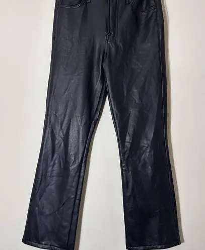 MOTHER Denim MOTHER The Insider ankle faux leather pants black size 26