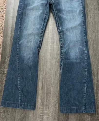 Mixit Jeans size 2 boot cut angled hem