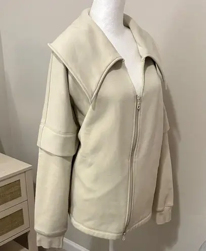 Girlfriend Collective Macie XXL Cream Zip-Up Jacket