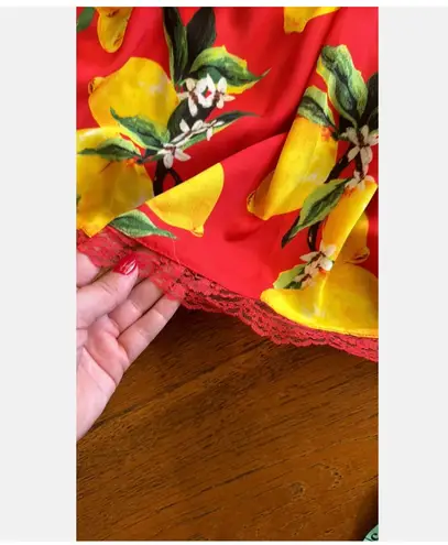 Alexia Admor NWT Sz L Adorable Summer Maxi Dress Fresh Lemons Print