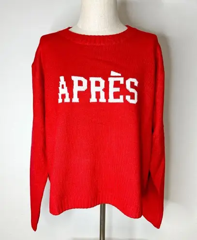 Panache Apparel Après Knit Sweater Red Size XL