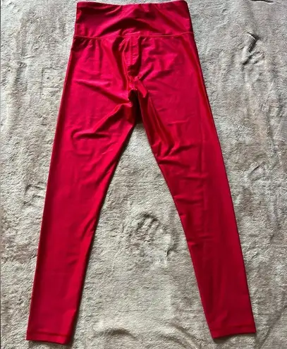 DKNY  SPORT Women's Tummy Control Red Workout Yoga Leggings Size XSmall