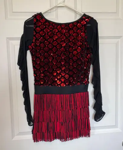 Dance Costume Red Size M