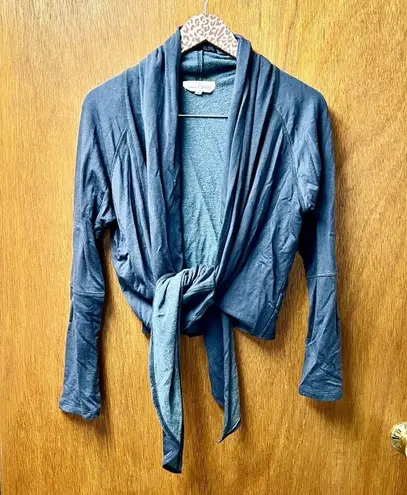 Johnny Was Calme Brushed French Terry Cardigan Charcoal Grey Gray Medium M