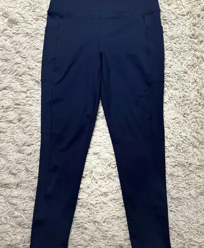 Daisy Fuentes 2 Pairs Athletic Fit Leggings Black/Blue Size M