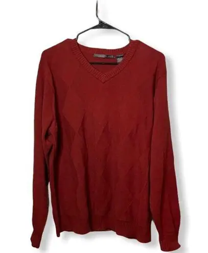 Oscar de la Renta red vneck sweater Large