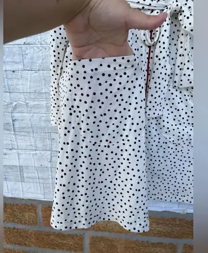 Cosabella Pima polkadot hooded robe size medium